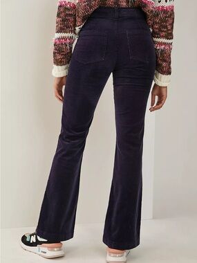 Anthropologie Pilcro High-Rise Bootcut Corduroy Pants in Black.